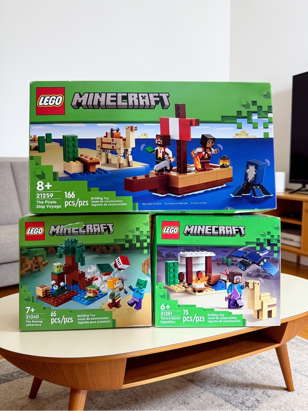 LEGO Minecraft 3 sets set 21240 set 21251 set 21259 - Picture 1 of 6